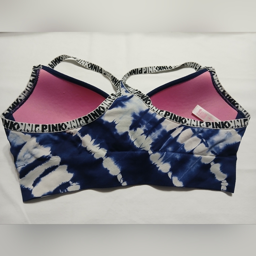 Pink Women's Tie-Dye Sports Bra - Picture 3 of 8